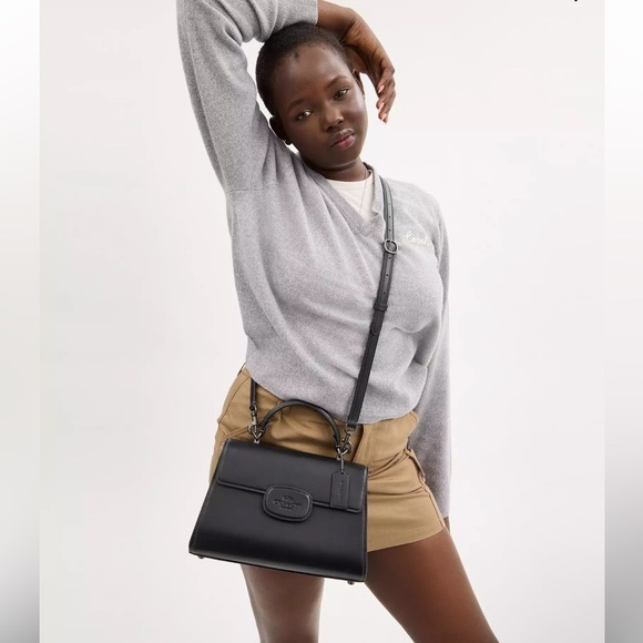 Coach Black Satchel Eliza Top Handle Bag - Picture 5 of 8